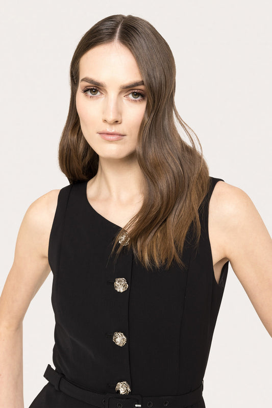 Belted pleated midi dress - RZ15651 NISSA