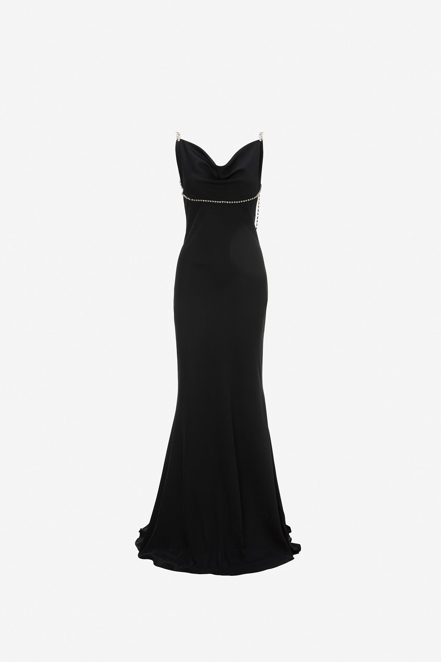 Crystal-embellished open-back gown NISSA