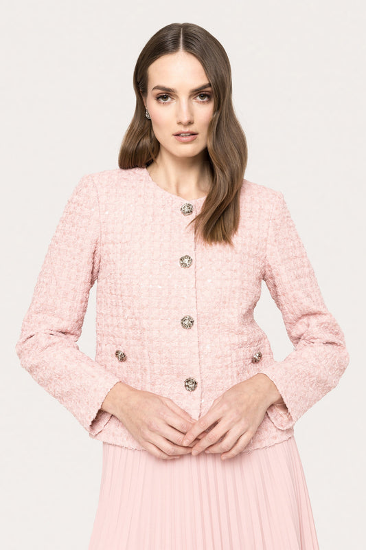 Bouclé suit jacket - J15577 pink NISSA