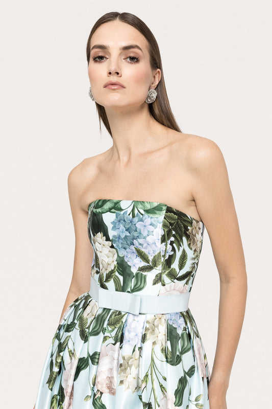 Taffeta corset maxi dress - RS15735 NISSA