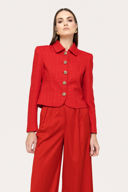 Boucle suit jacket - J15782 red NISSA