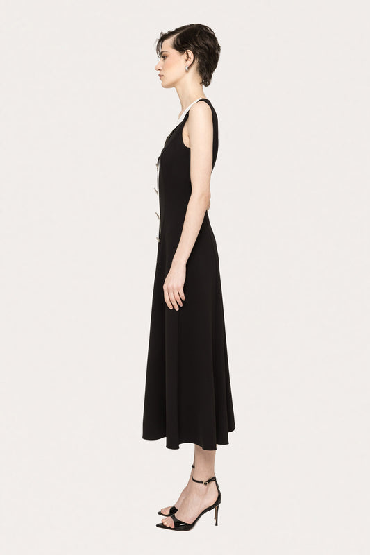 V-neck midi dress NISSA