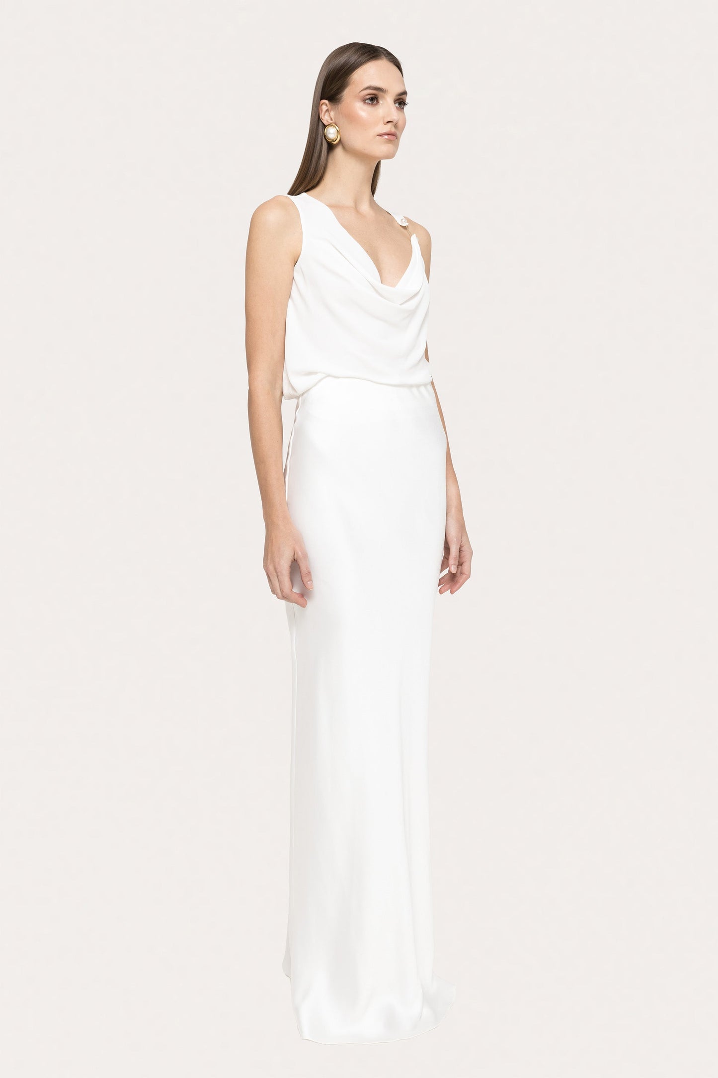 Satin maxi skirt NISSA