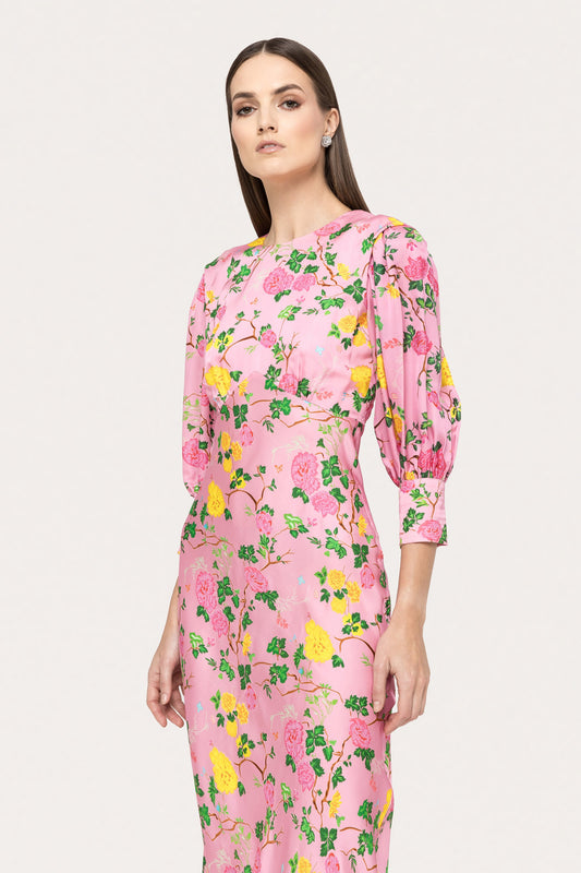 Printed viscose midi dress - RC15708 NISSA