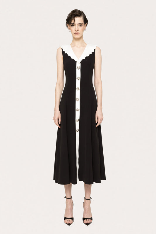 V-neck midi dress NISSA