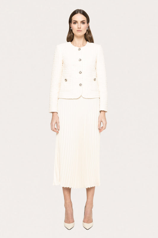 Bouclé suit jacket - J15577 off white NISSA