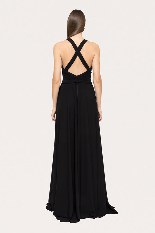 Open-back maxi dress NISSA