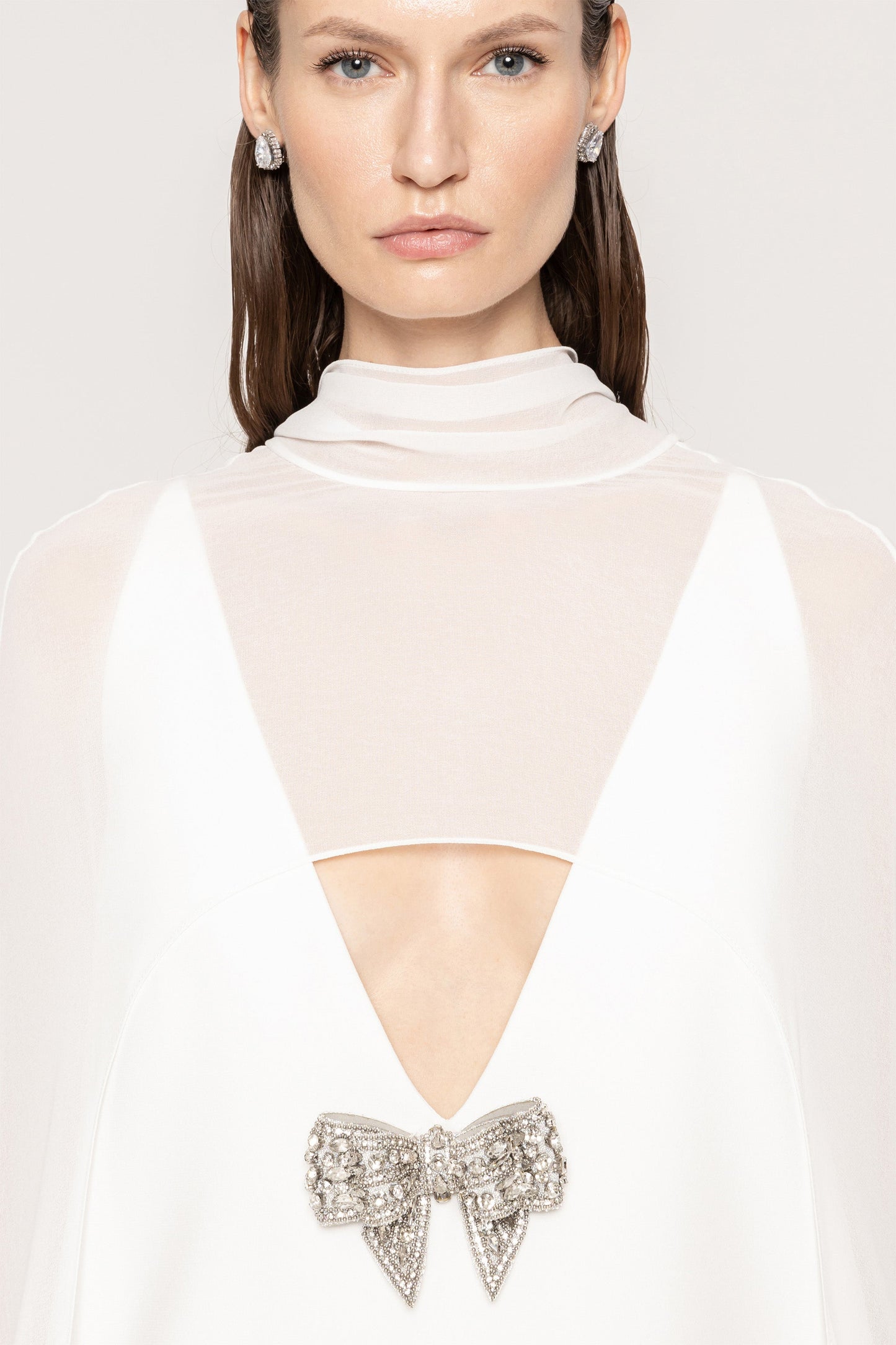 Cape-style backless mini dress - RRS15942 NISSA