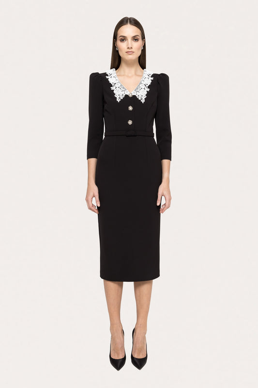 Belted midi dress - RC15778 NISSA