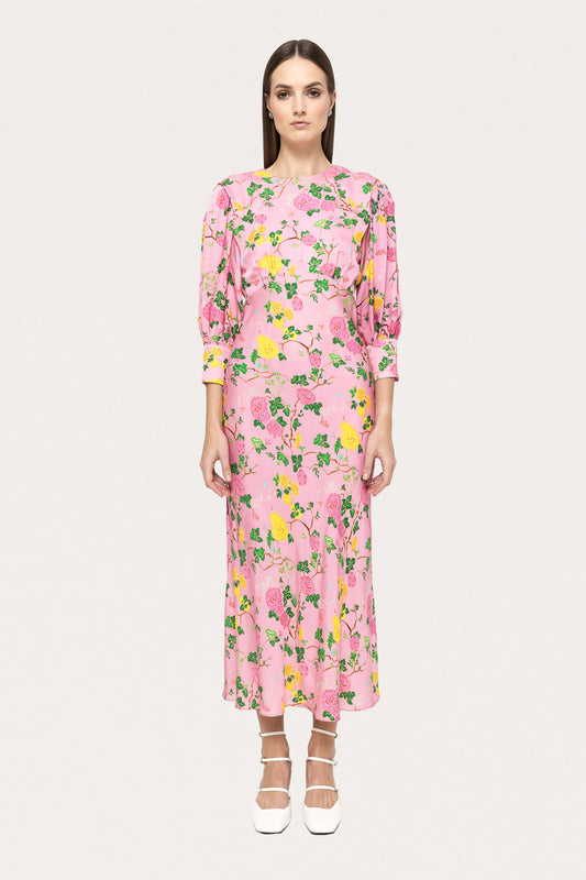 Printed viscose midi dress - RC15708 NISSA