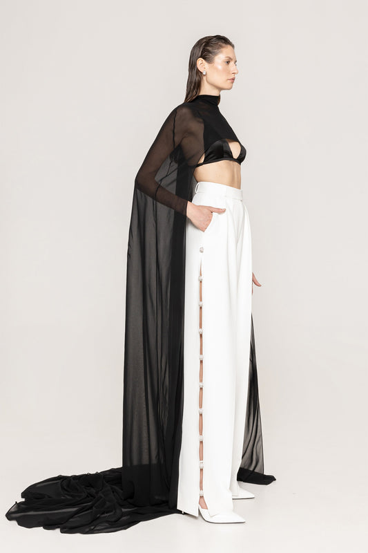 High-nech chiffon top NISSA