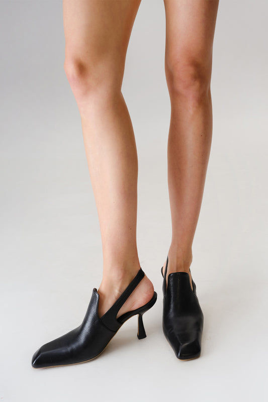 SONIA Black Leather Pumps /7 cm/ KACHOROVSKA