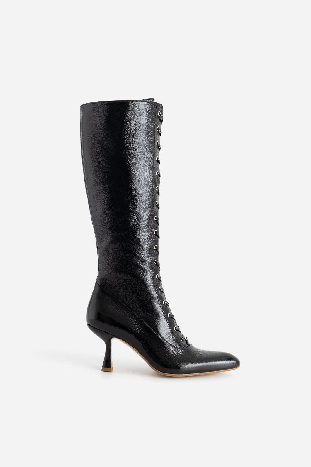 XENA black leather boots KACHOROVSKA