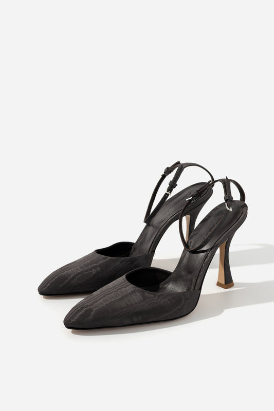 PAM dark grey satin shoes KACHOROVSKA