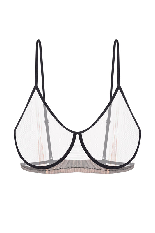 Transparent bra with silicone underband FROLOV