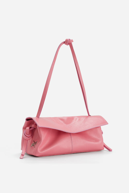 REBECCA BAGUETTE 29 PINK PATENT LEATHER BAG KACHOROVSKA