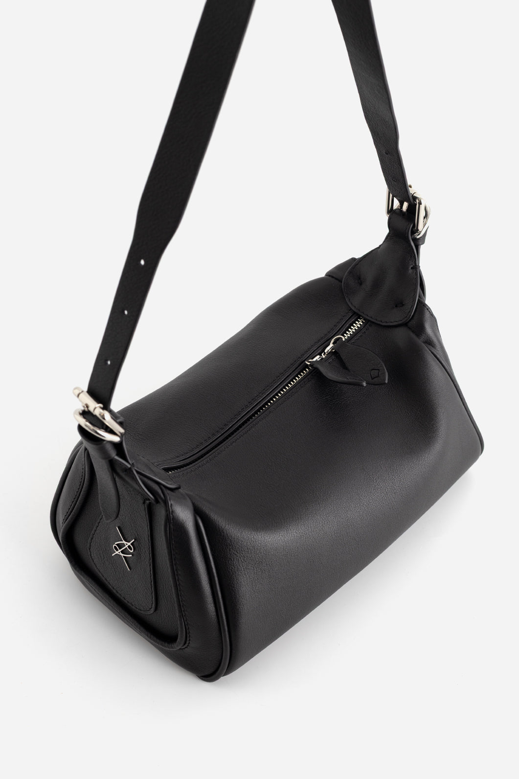 YANA BAG 27 BLACK TEXTURED BAG /SILVER/ KACHOROVSKA