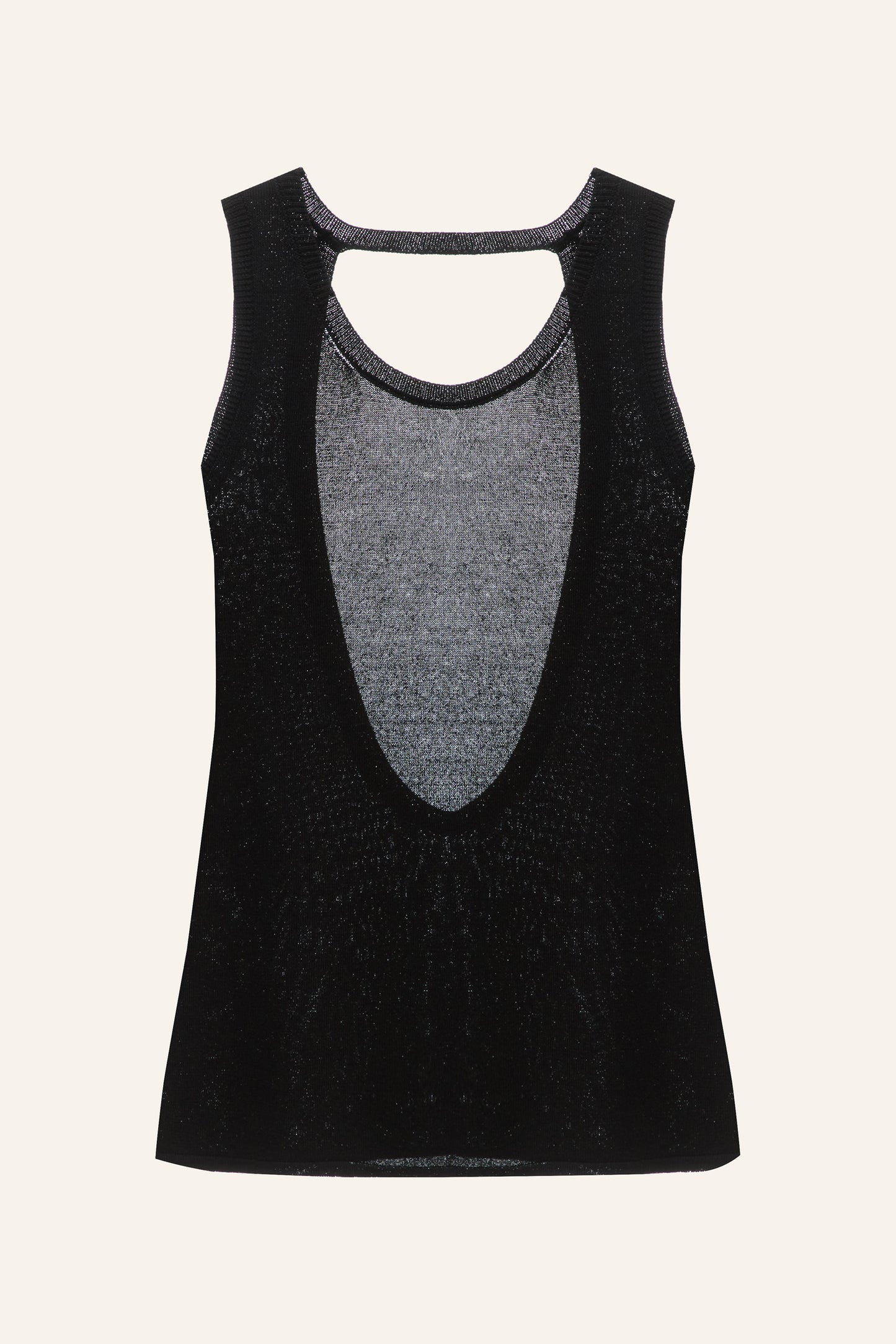 KNITTED TANK TOP WITH OPEN BACK KATERINA KVIT