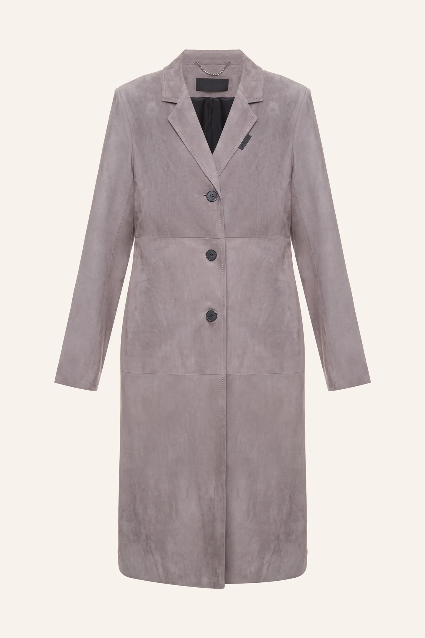COAT LEATHER SUEDE KATERINA KVIT