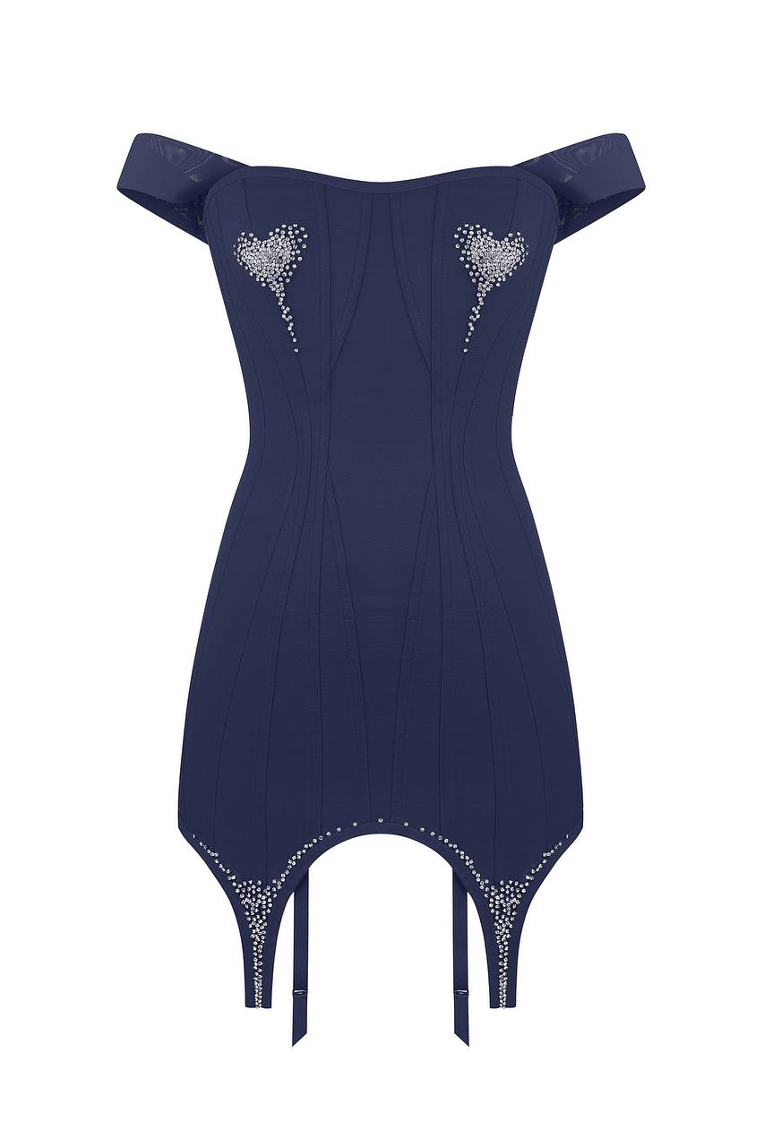 Embellished dress with straps FROLOV