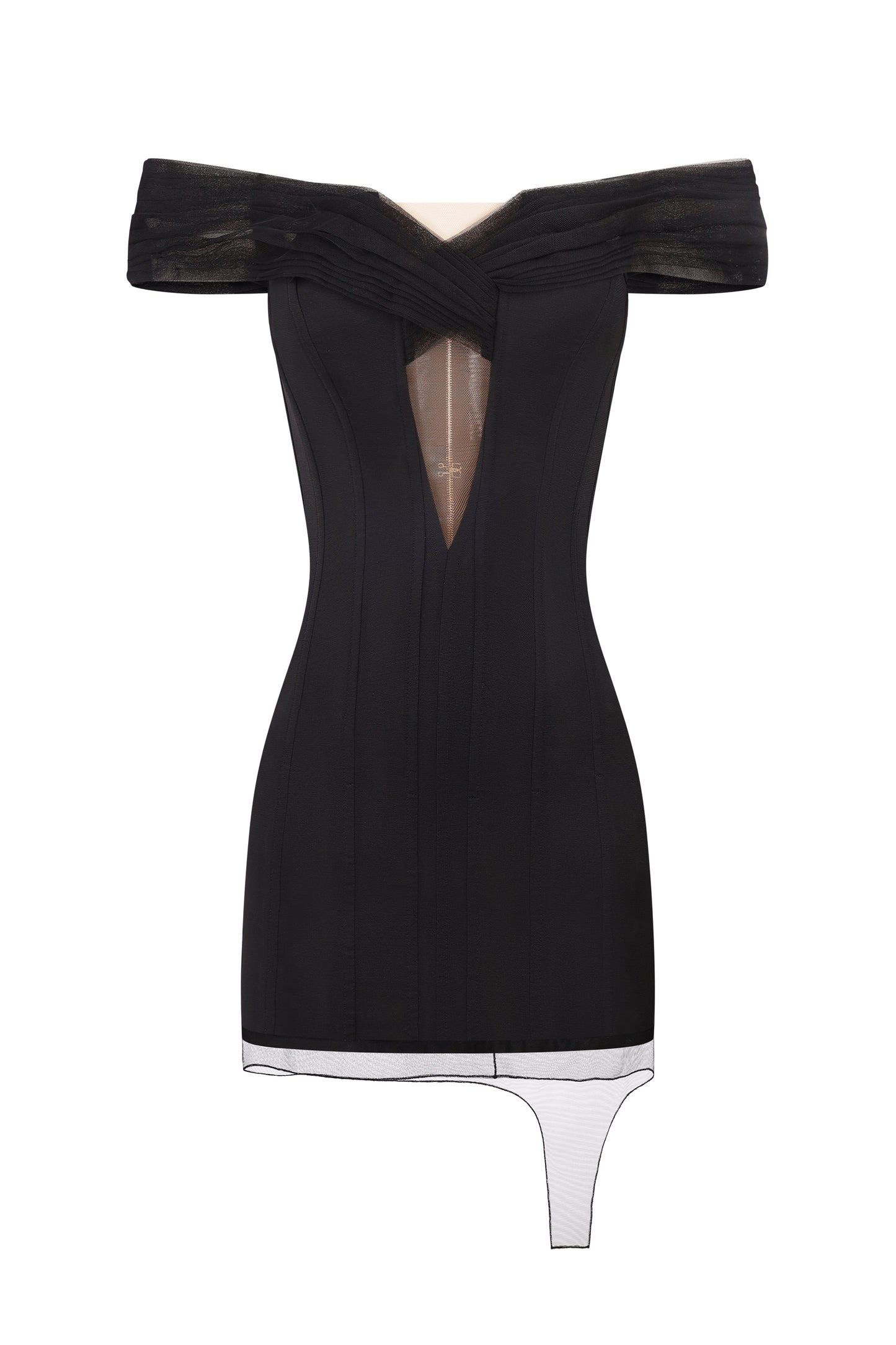 Draped corset dress with a strap FROLOV