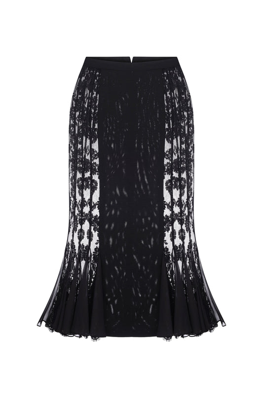 Corset skirt with corset mesh and lace details FROLOV