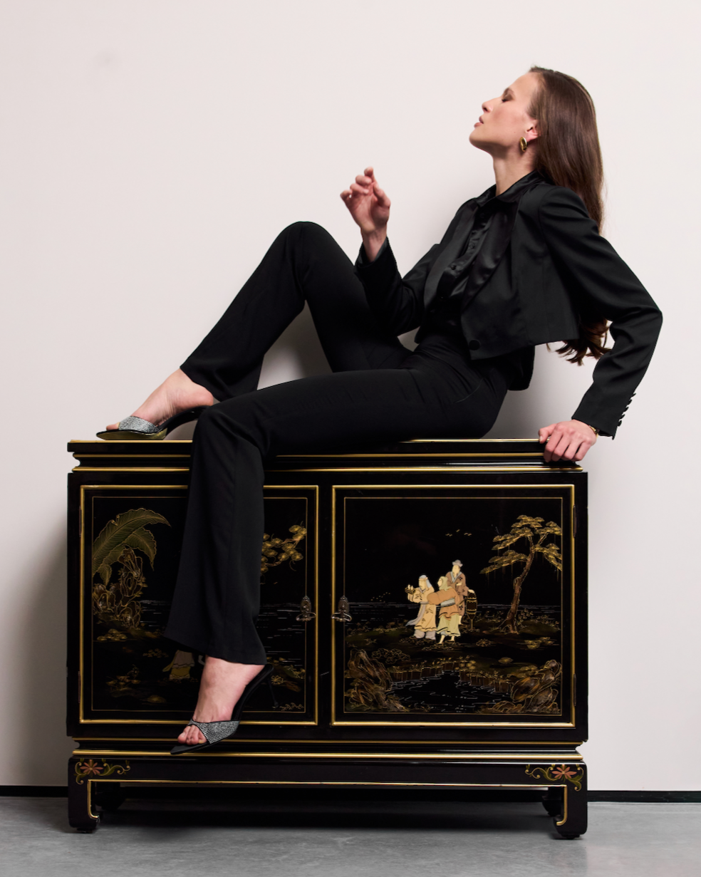 Black silk fitted shirt NOVITSKA