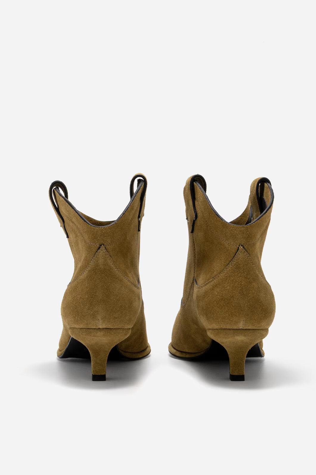 CHERILYN OLIVE SUEDE COWBOY BOOTS KACHOROVSKA