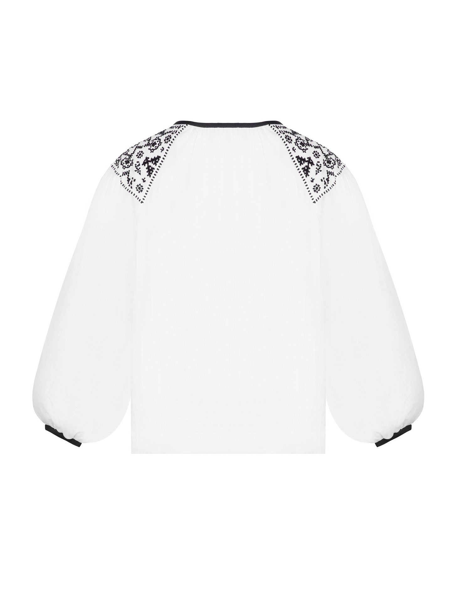 Embroidered shirt Izola white ETNODIM