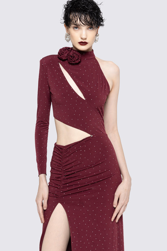 Rhinestone-embellished maxi dress NISSA