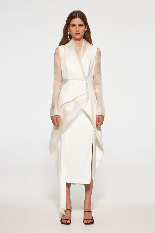 Tuxedo jacket with organza layers VALERY KOVALSKA