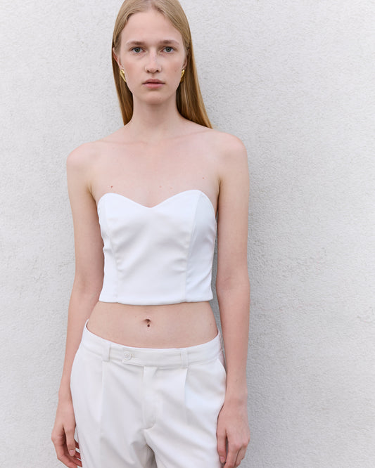 Ivory satin corset NOVITSKA