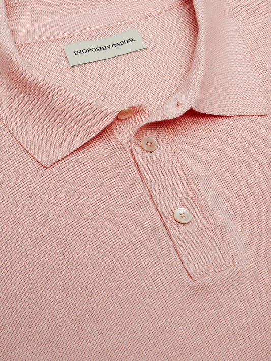 Pink polo shirt INDPOSHIV CASUAL