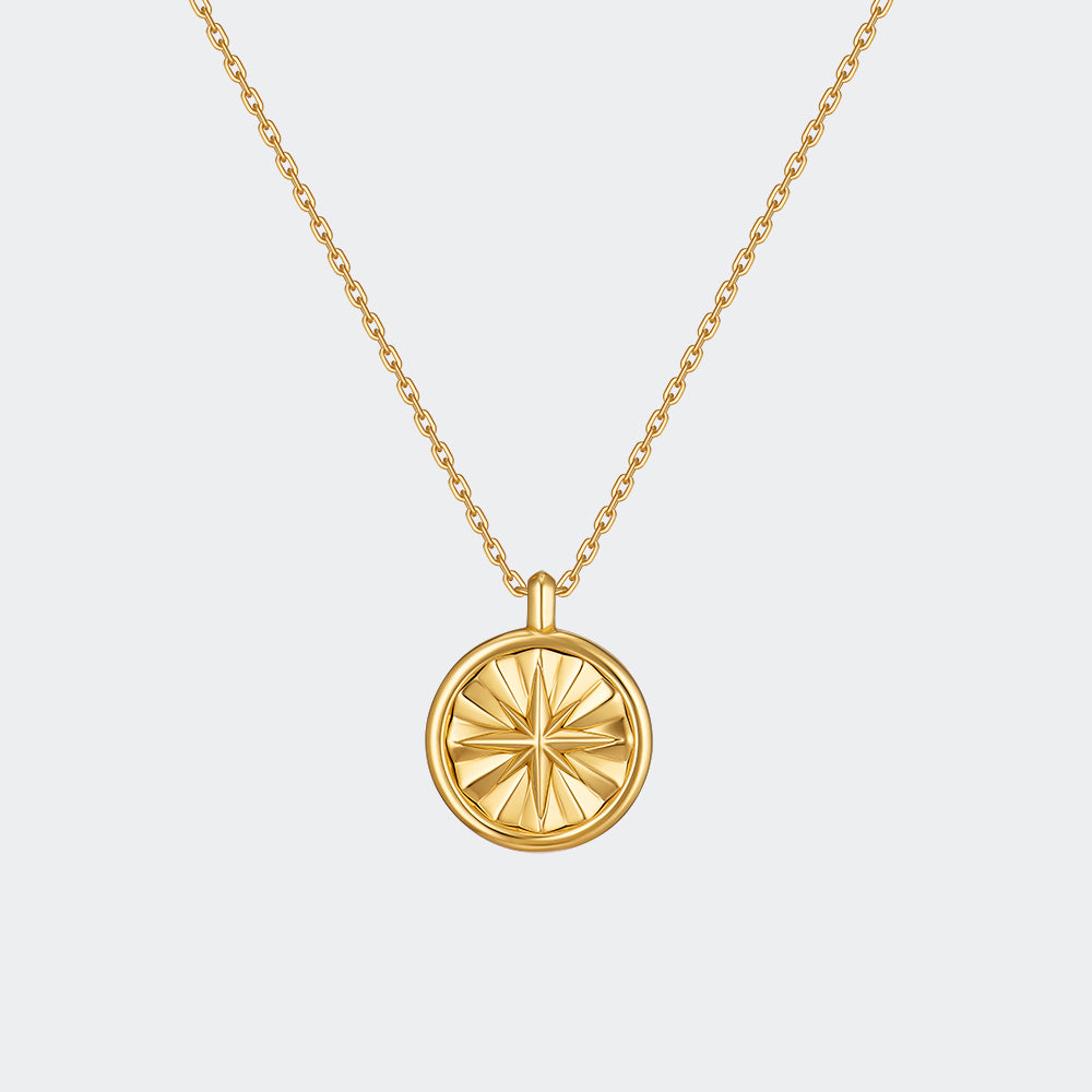 Compass Necklace Gold POCHÉ