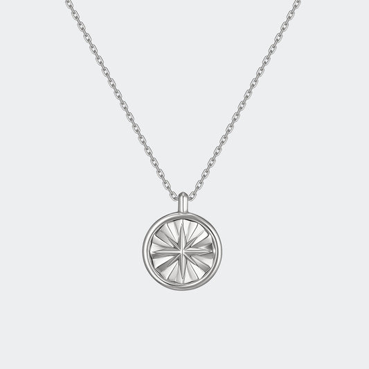 Compass Silver Necklace POCHÉ