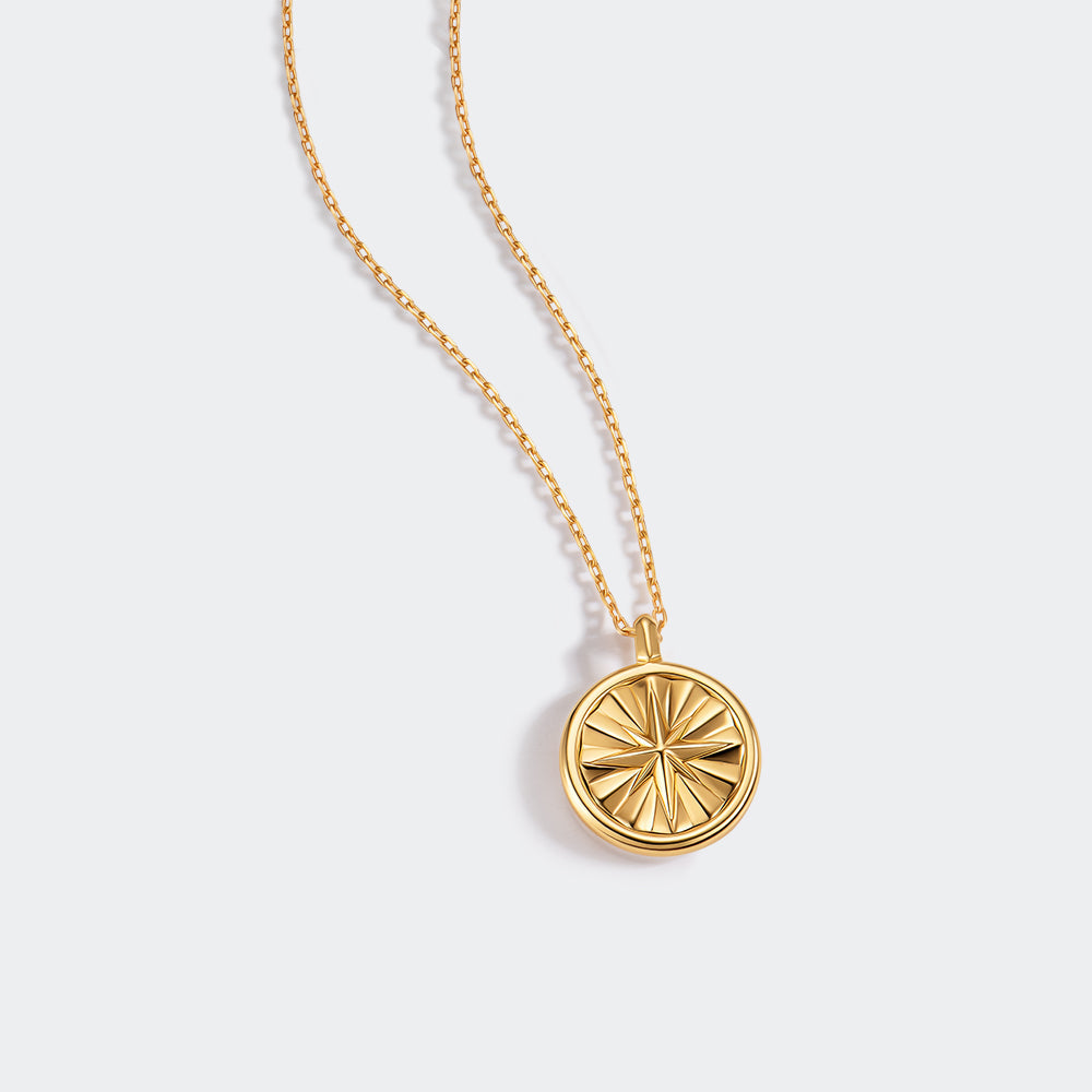 Compass Necklace Gold POCHÉ