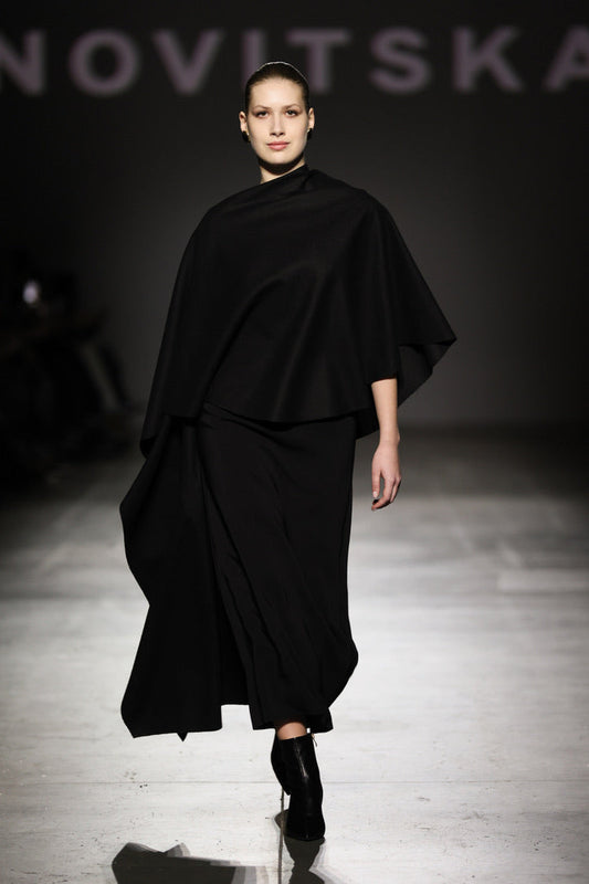 Black Cashmere Cape NOVITSKA