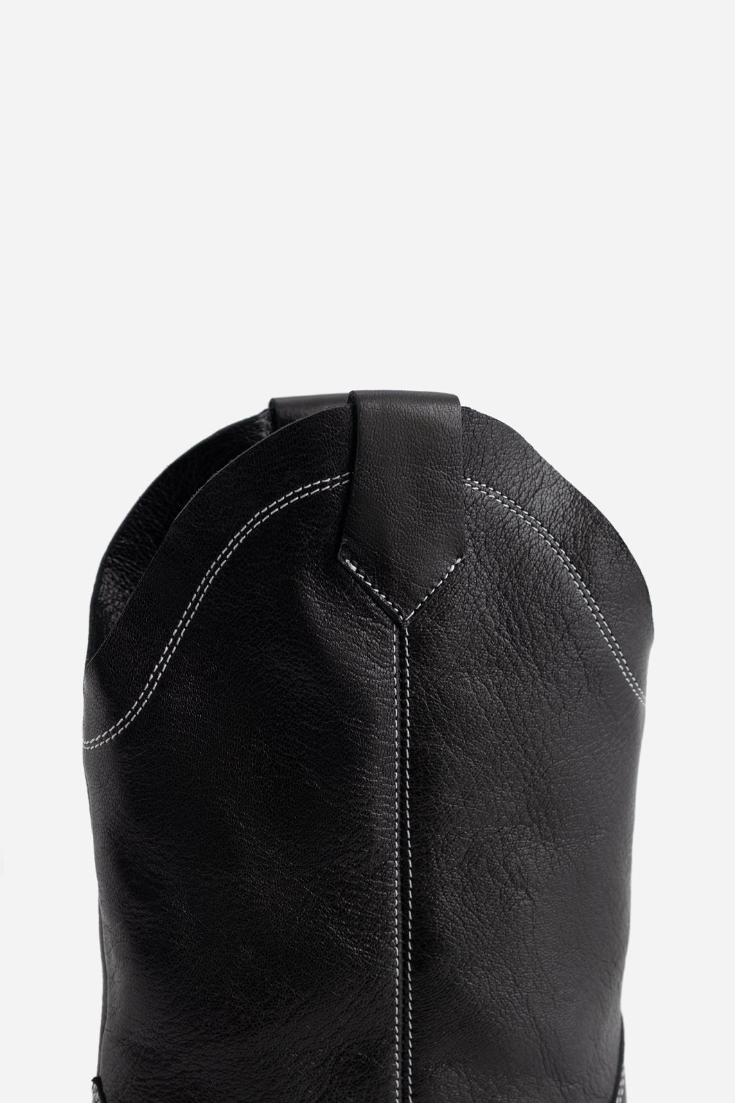 GWEN black leather cowboy boots KACHOROVSKA