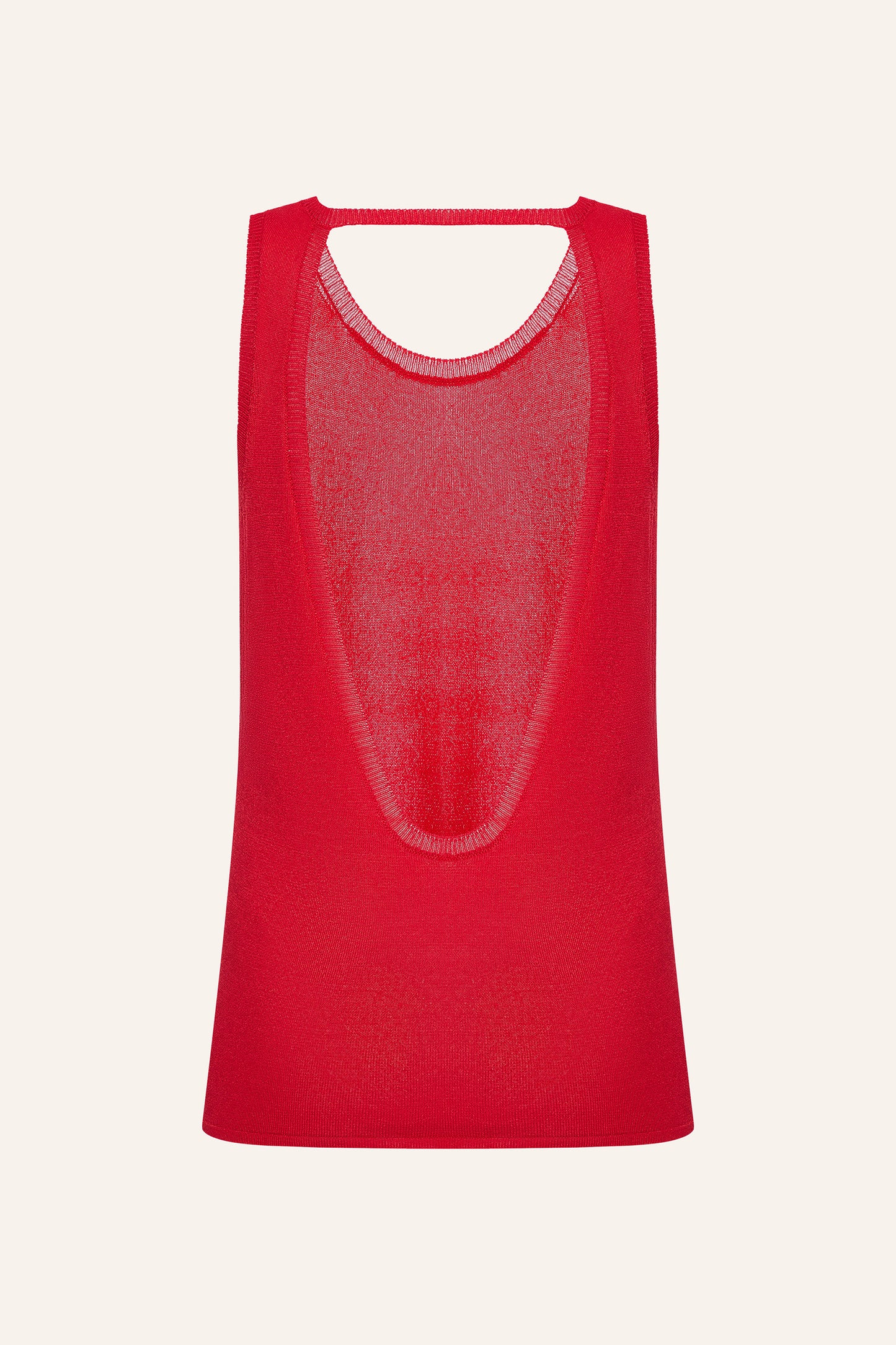 KNITTED TANK TOP WITH OPEN BACK KATERINA KVIT