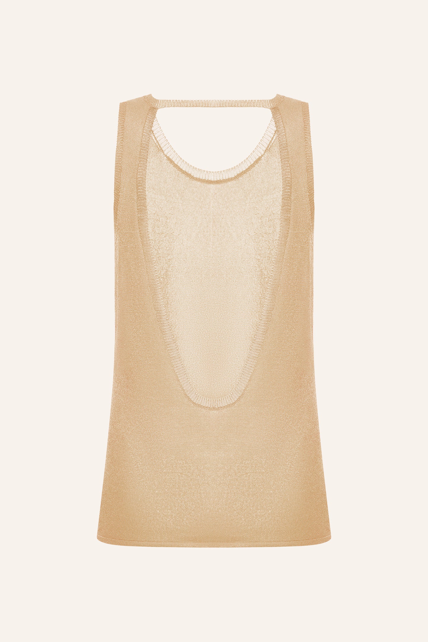 KNITTED TANK TOP WITH OPEN BACK KATERINA KVIT