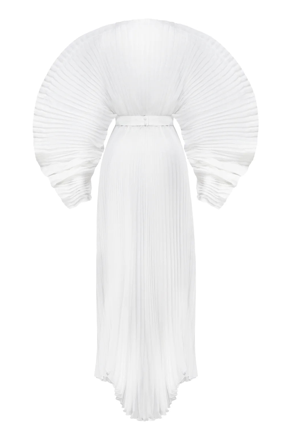 Alisha Pleated White Dress J’AMEMME