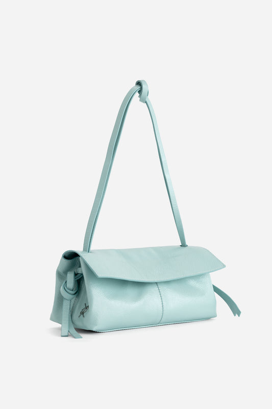 REBECCA BAGUETTE 29 TURQUOISE LEATHER BAG KACHOROVSKA