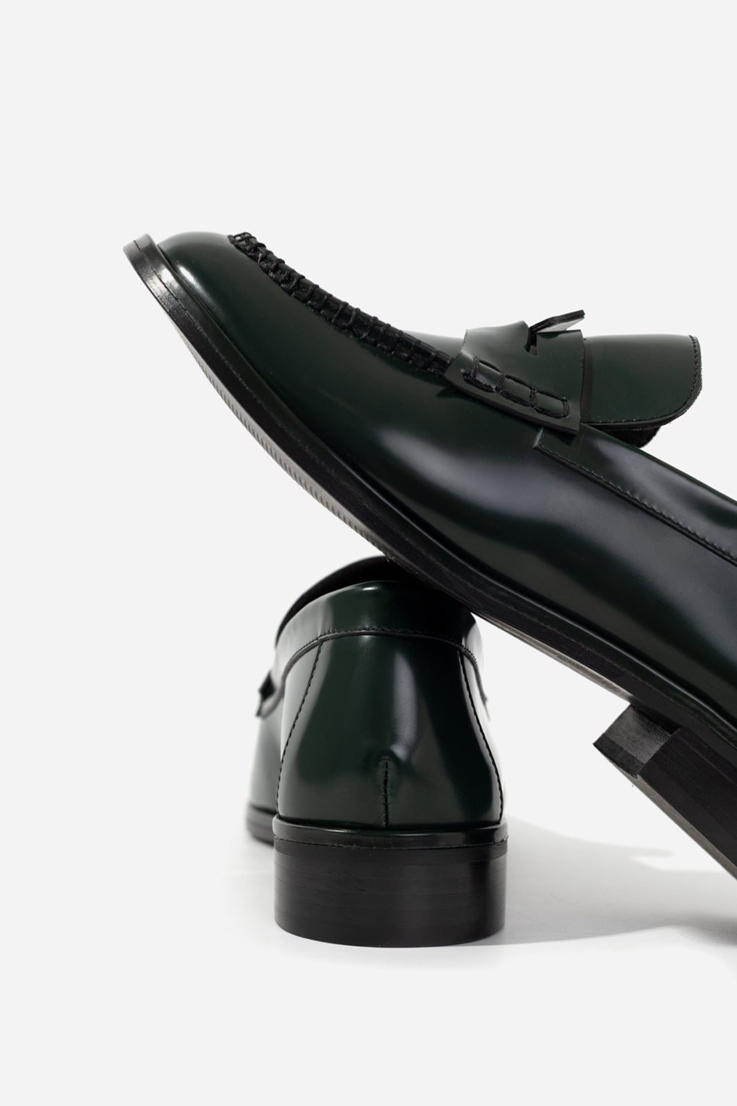 DUCKY dark green loafers KACHOROVSKA