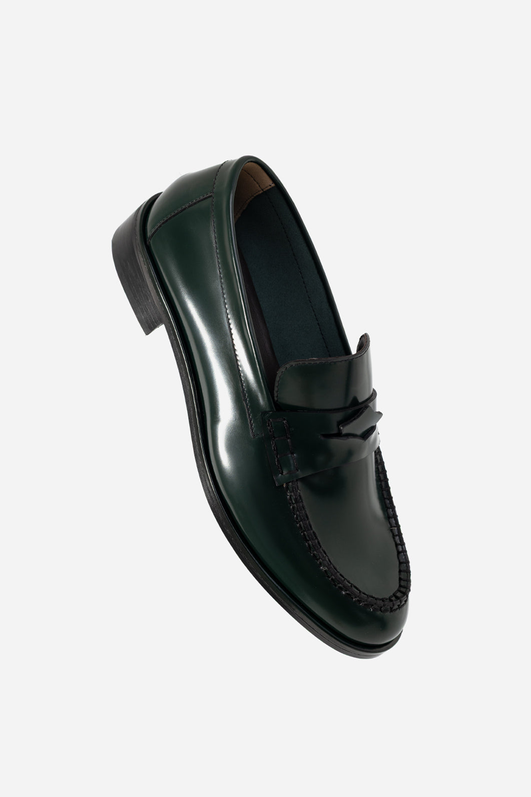 DUCKY dark green loafers KACHOROVSKA