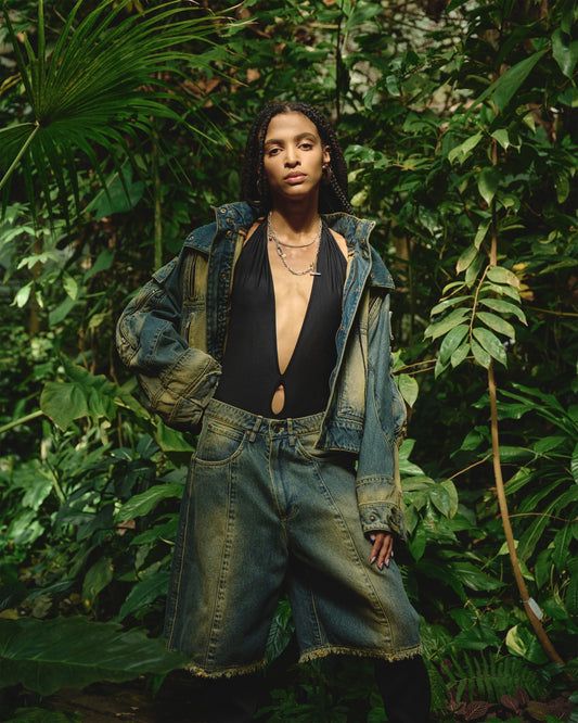 FADED BERMUDA BAGGY SHORTS THEO