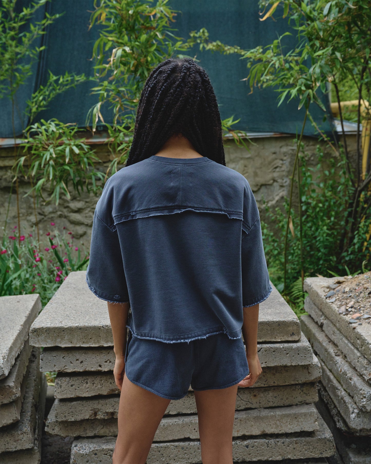WASHED-OUT CROPPED T-SHIRT THEO