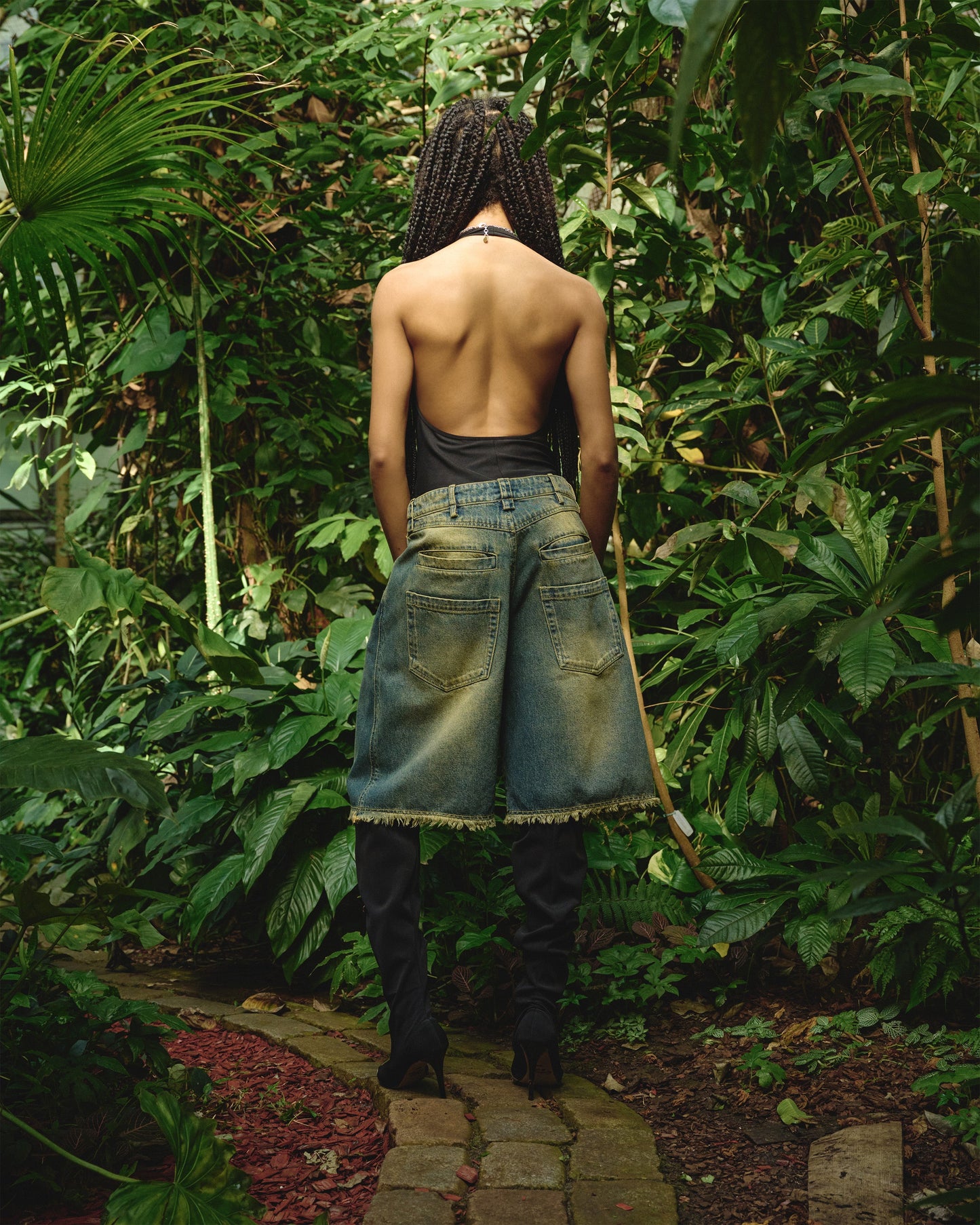 FADED BERMUDA BAGGY SHORTS THEO