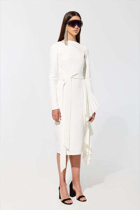 Side pleats pencil dress VALERY KOVALSKA