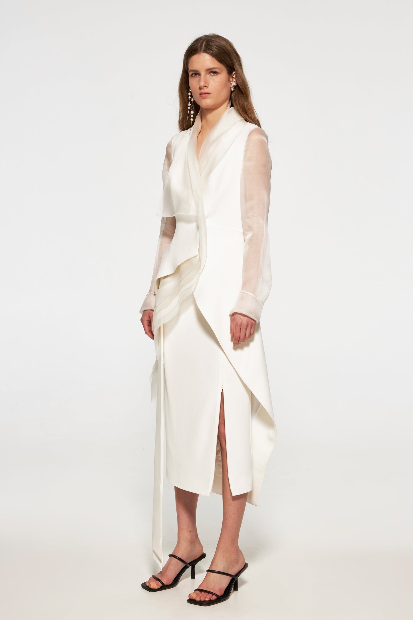 Tuxedo jacket with organza layers VALERY KOVALSKA