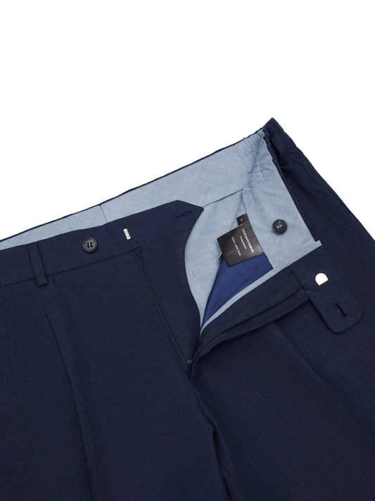 Dark blue linen trousers INDPOSHIV CASUAL